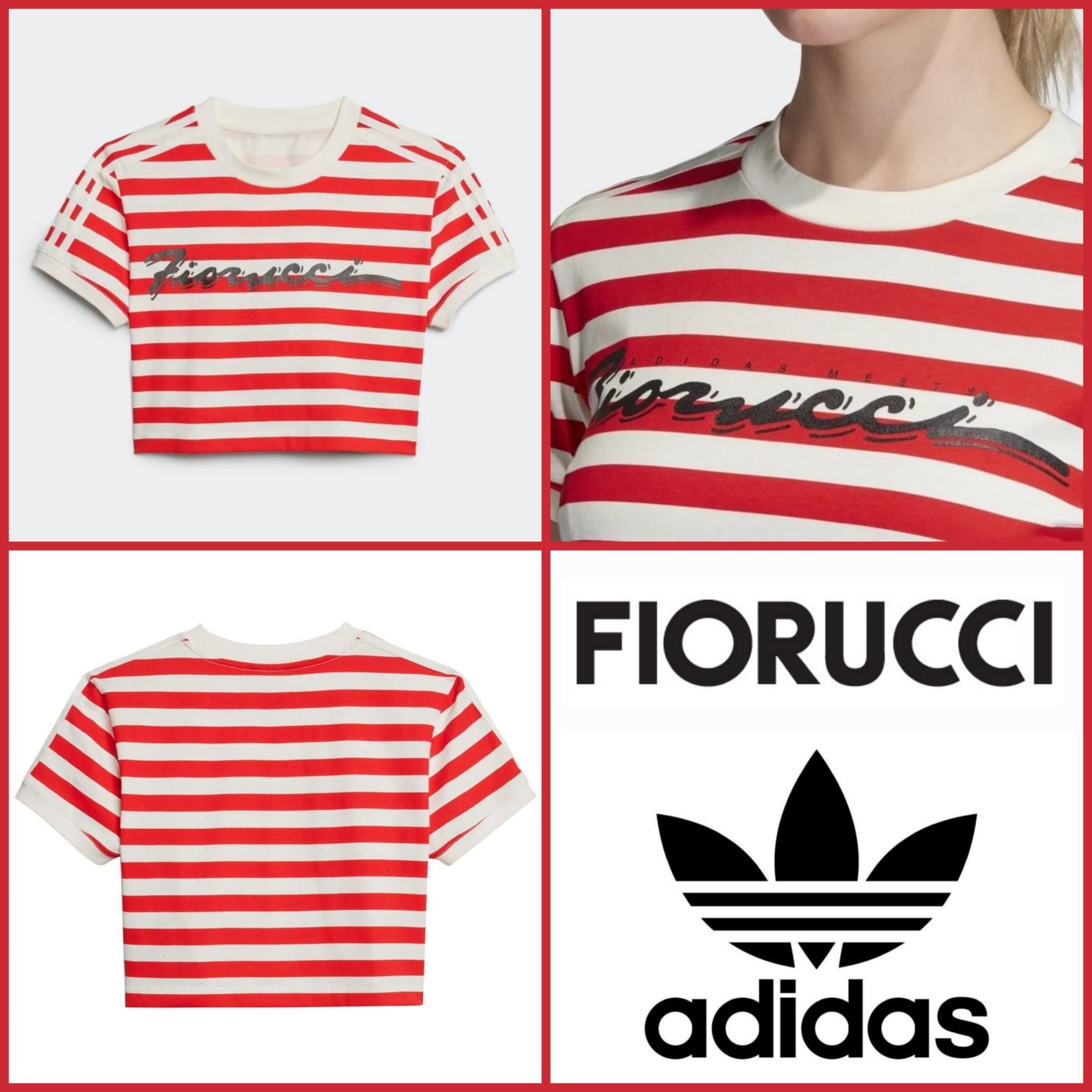 Adidas Originals x Fiorucci Damen-T-Shirt – Zusammenarbeit in limitierter Auflage