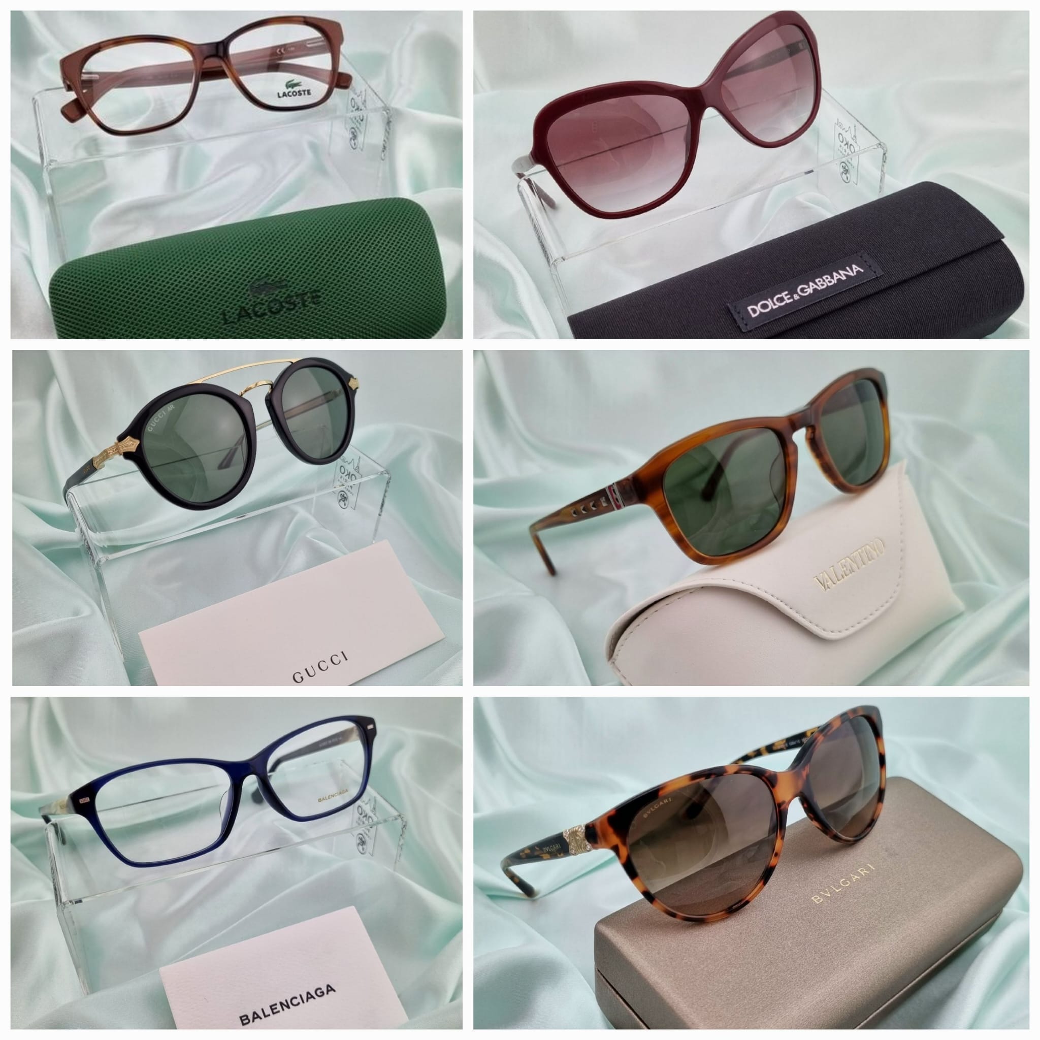 Mix aus Marken-Sonnenbrillen Swarovski, Balenciaga, Roberto Cavalli, Valentino, Tom Ford, Dior