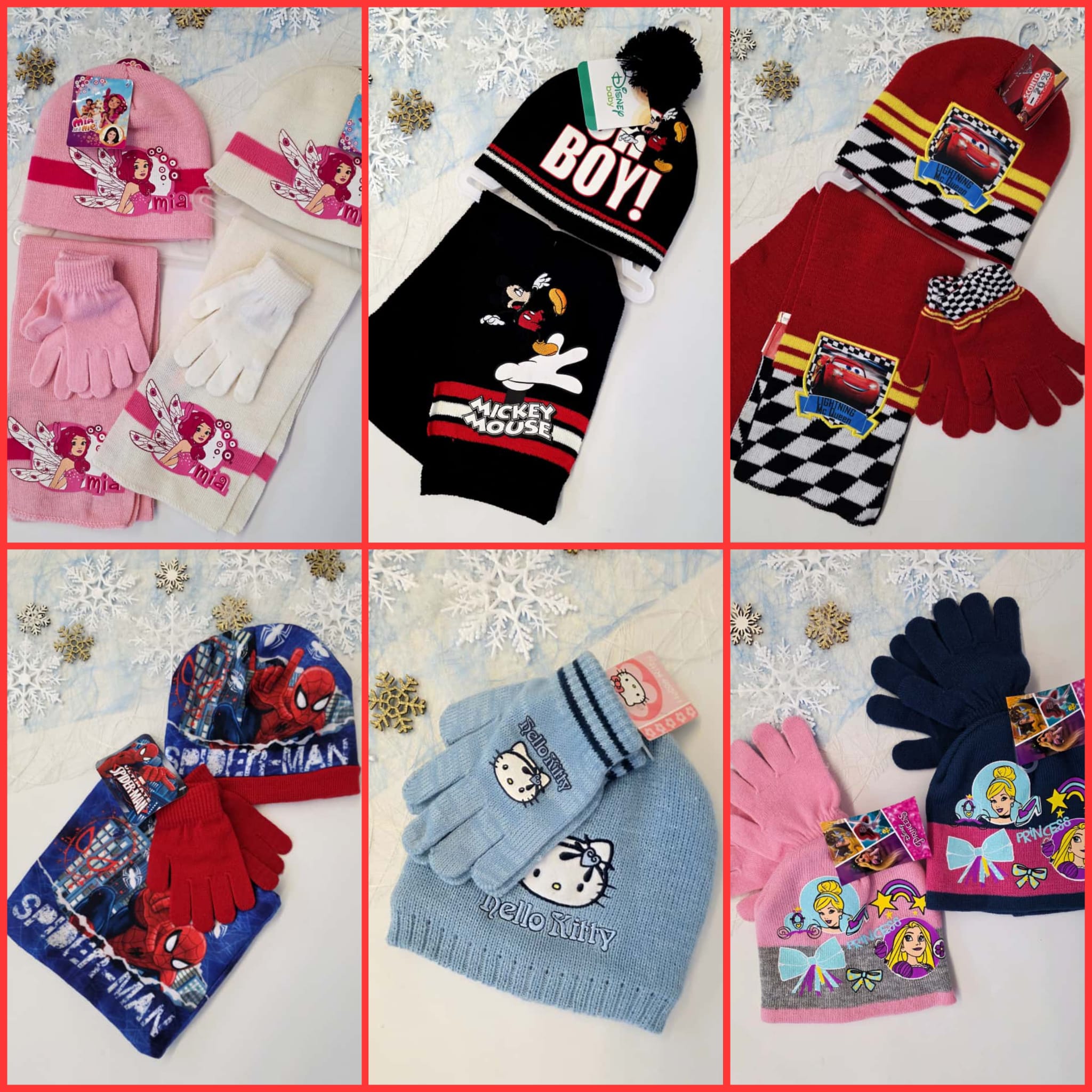 Disney Kindersets – Mützen, Handschuhe & Schals