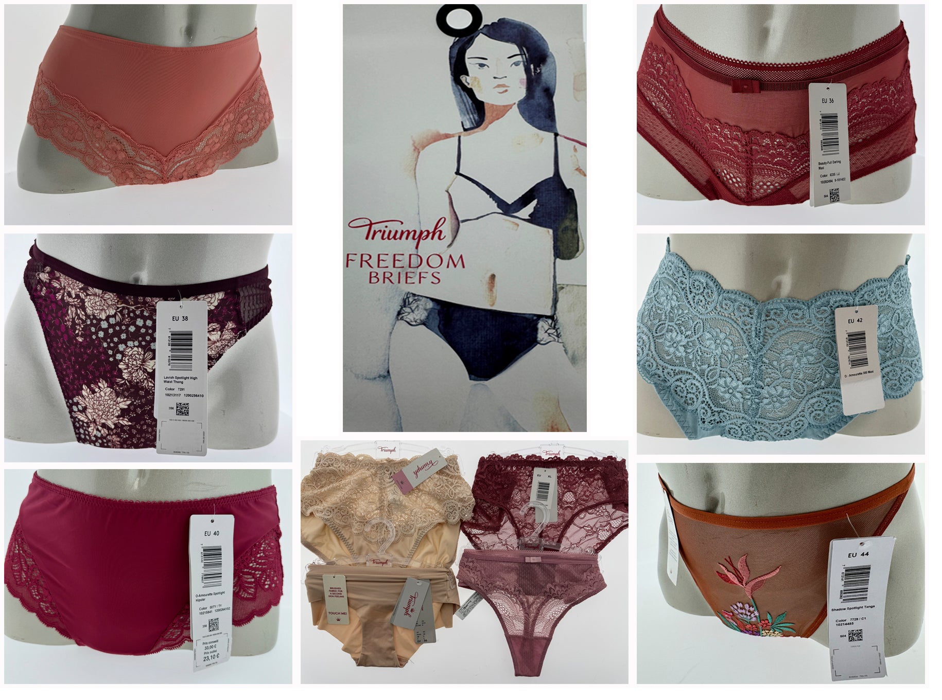 Mix 100 % Triumph Damen Dessous Slips große Menge