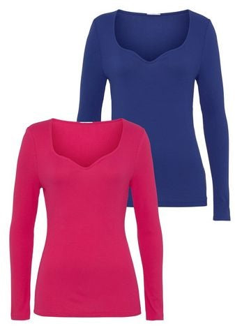 MIX of Women’s T-Shirt (2-Pack) by Lascana, Bench, Vivance