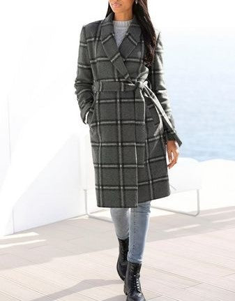 Women’s checked coat by Lascana