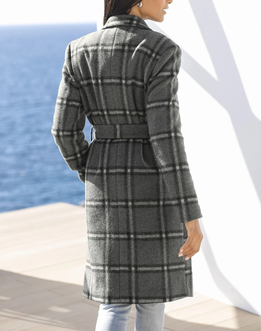 Women’s checked coat by Lascana